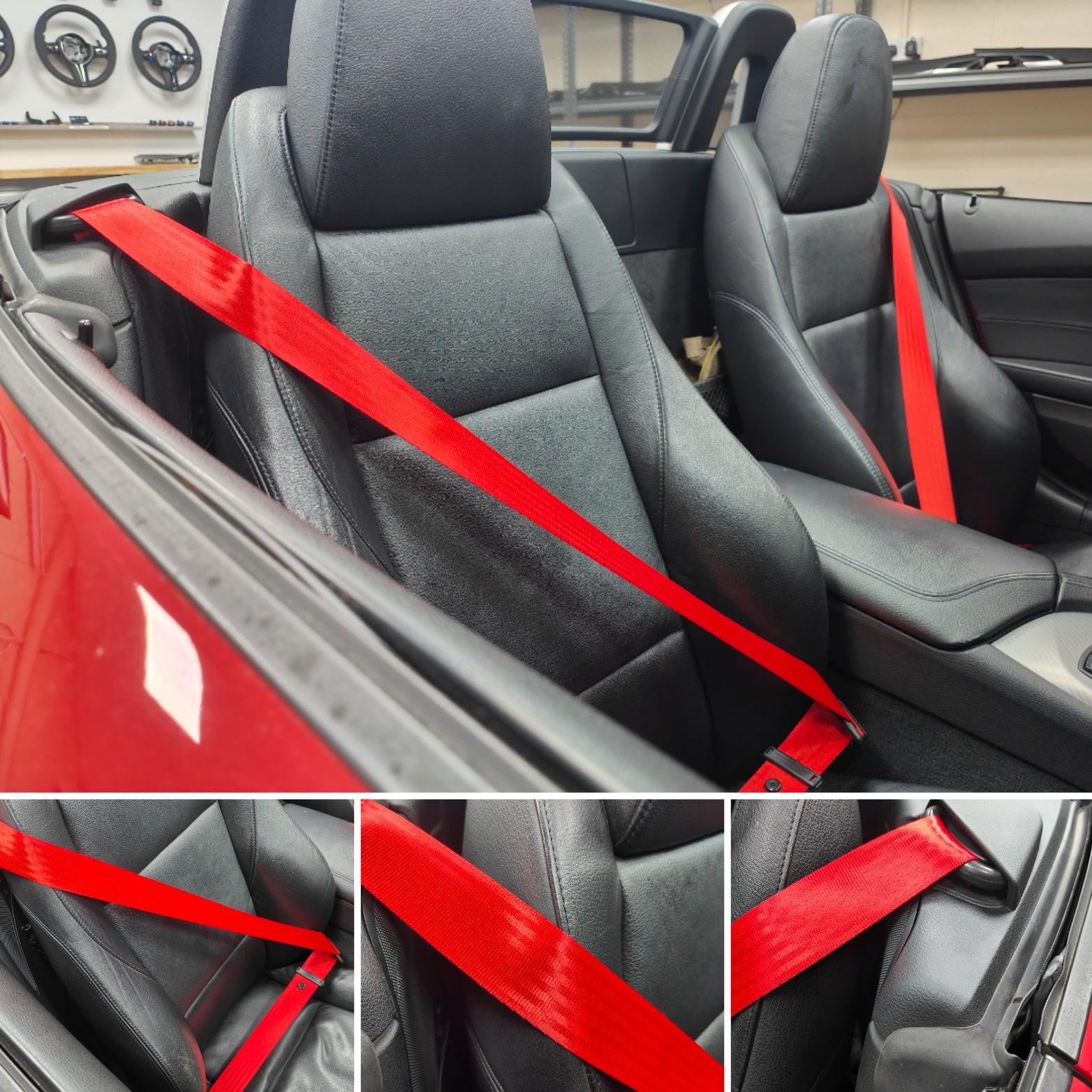 BMW E89 Z4 CONVERTIBLE SEAT BELT RE-WEBBING SERVICE - REMOVAL, RE-WEB & REFIT
